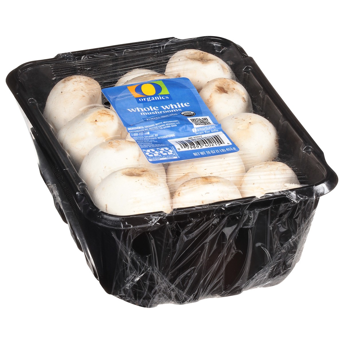 slide 2 of 10, O Organics Organic Mushrooms White Whole, 