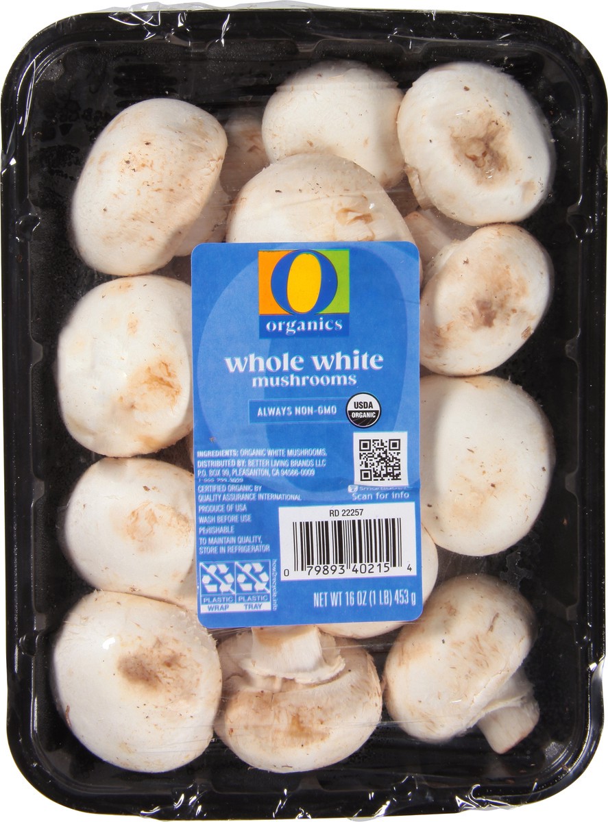 slide 8 of 10, O Organics Organic Mushrooms White Whole, 