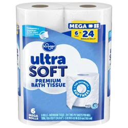 Kroger Ultra Soft Premium Toilet Paper Mega Rolls