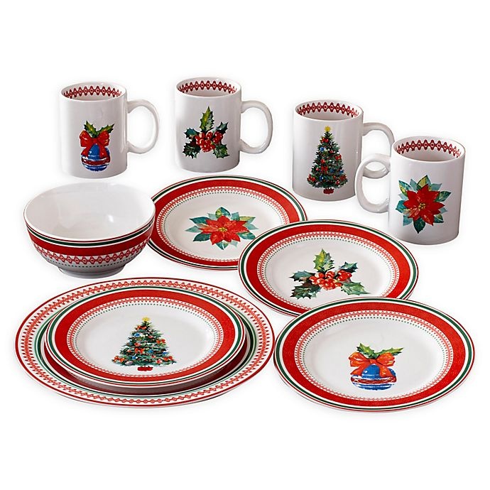 slide 1 of 2, American Atelier Noelle Dinnerware Set, 16 ct