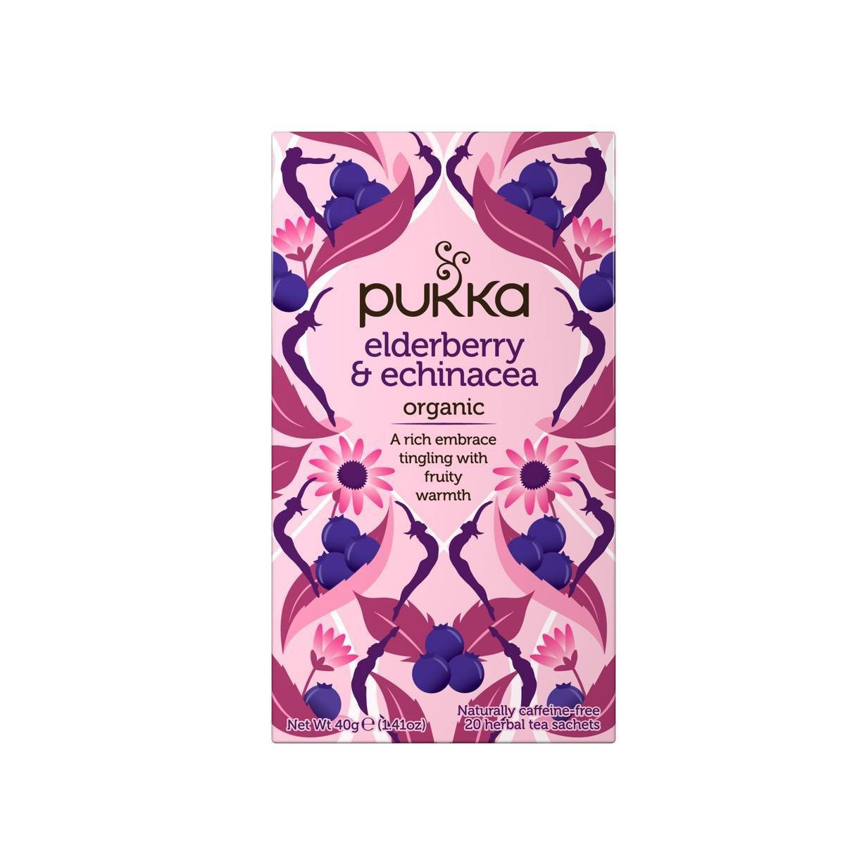 slide 1 of 4, Pukka Elderberry & Echinacea With Elderflower Tea, 20 ct