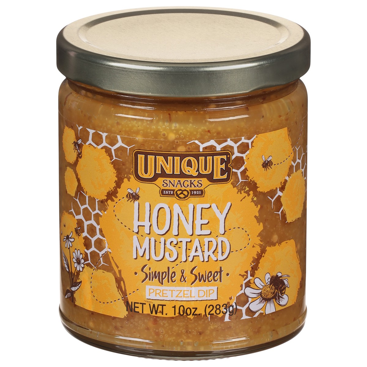 slide 1 of 9, Unique Snacks Honey Mustard Pretzel Dip 10 oz, 10 oz
