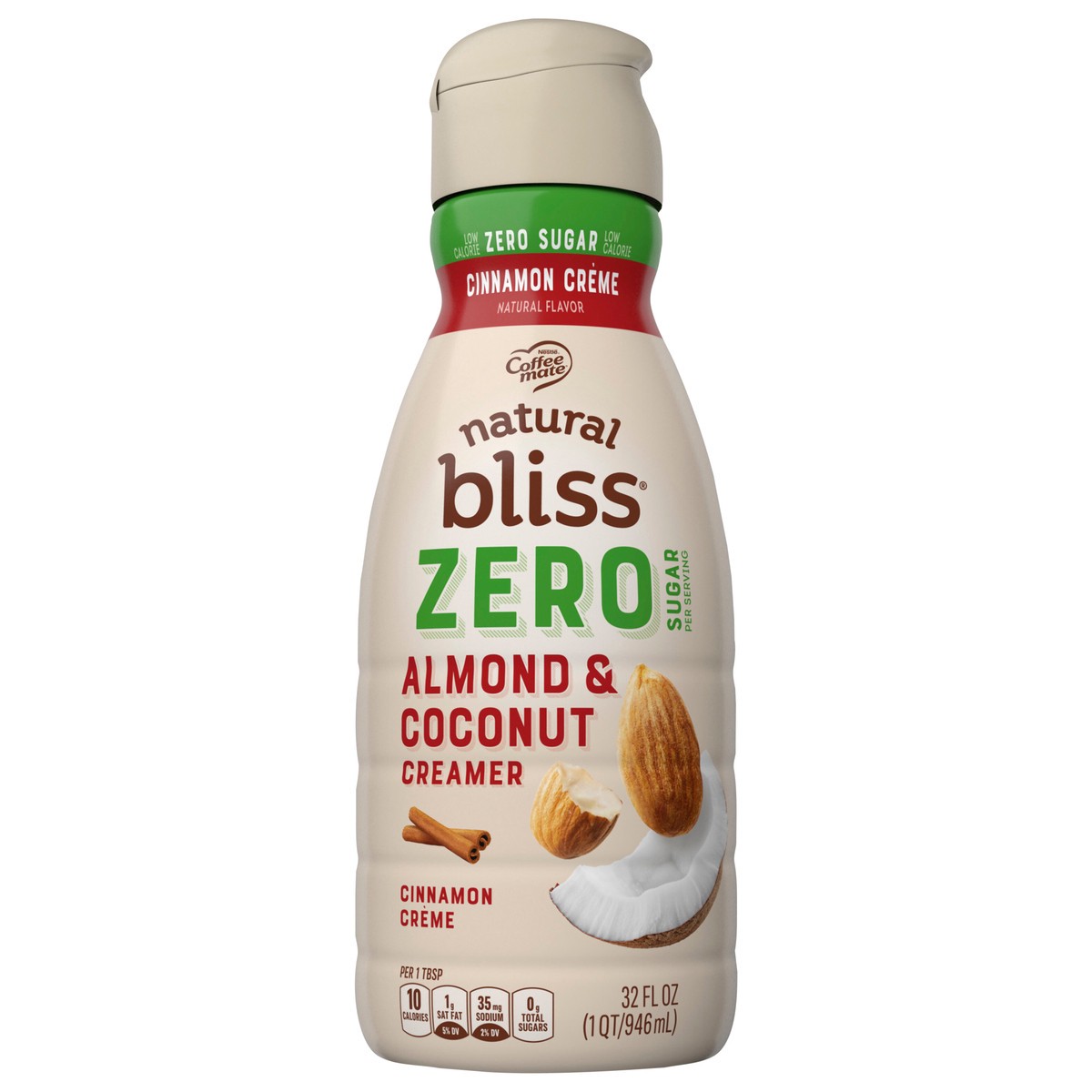 Natural Bliss Zero Sugar Cinnamon Creme Flavored Almond and