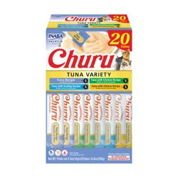 Inaba Churu Tuna, Chicken, Scallop and Salmon Cat Treats, 0.5 oz, 20 Count