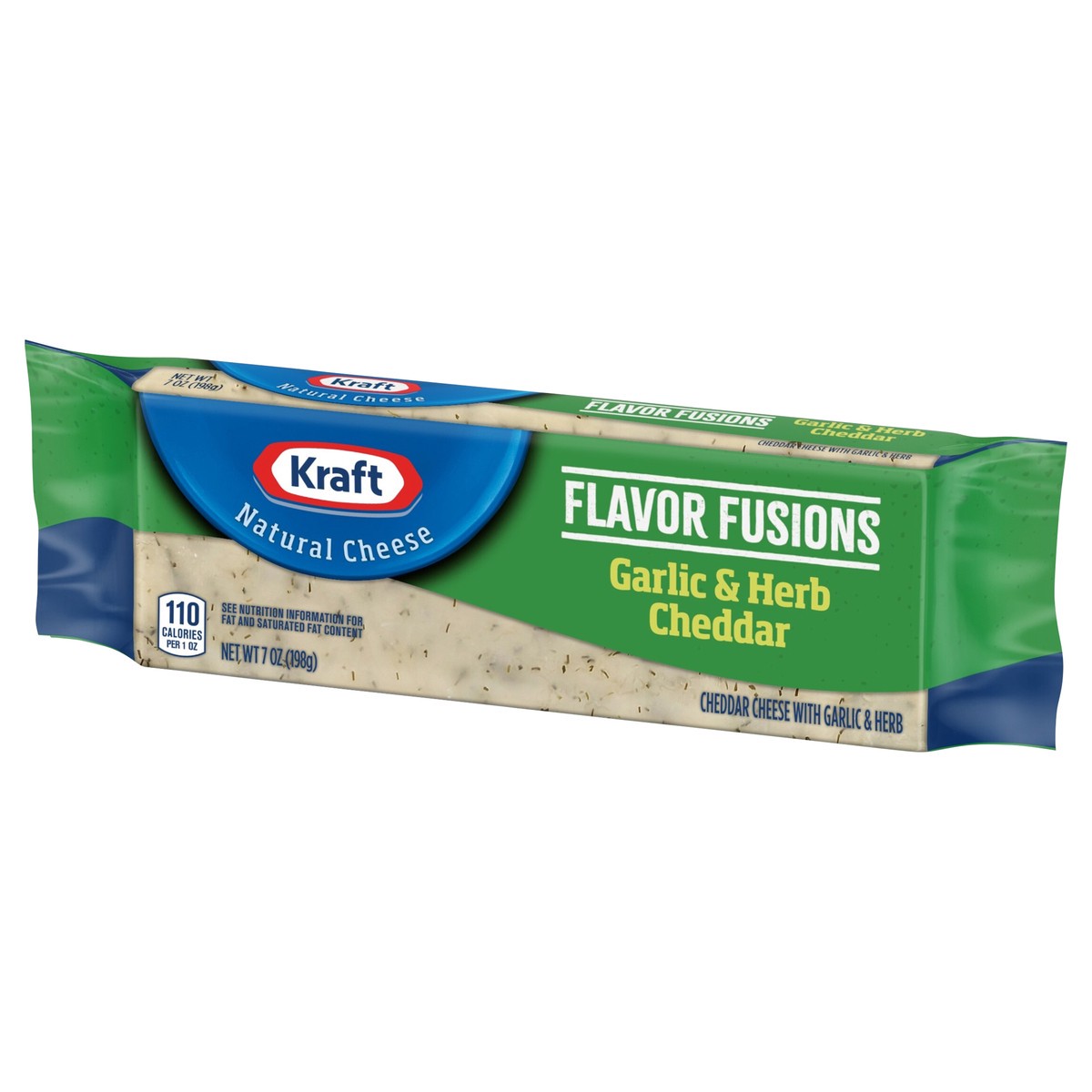 slide 2 of 13, Kraft Flavor Fusions Garlic & Herb Cheddar Cheese, 7 oz