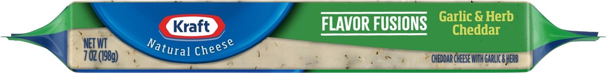 slide 3 of 13, Kraft Flavor Fusions Garlic & Herb Cheddar Cheese, 7 oz