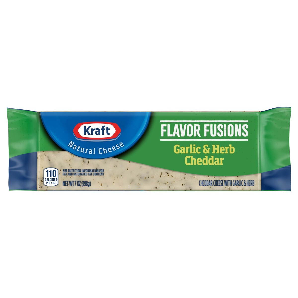 slide 4 of 13, Kraft Flavor Fusions Garlic & Herb Cheddar Cheese, 7 oz