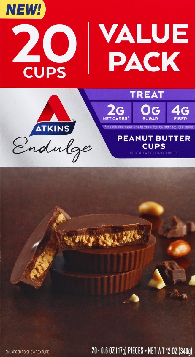 slide 1 of 9, Atkins Peanut Butter Cups, 20 ct