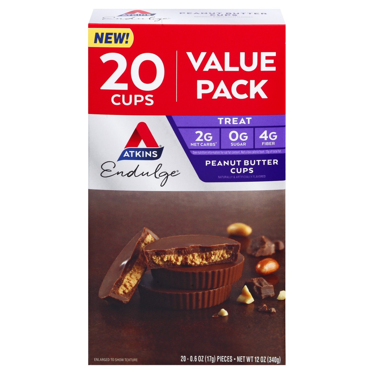 slide 1 of 9, Atkins Peanut Butter Cups, 20 ct