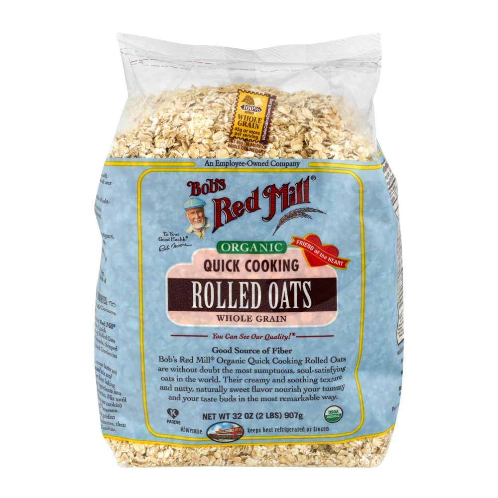 slide 1 of 2, Bob's Red Mill Organic Quick Cooking Rolled Oats, 32 oz