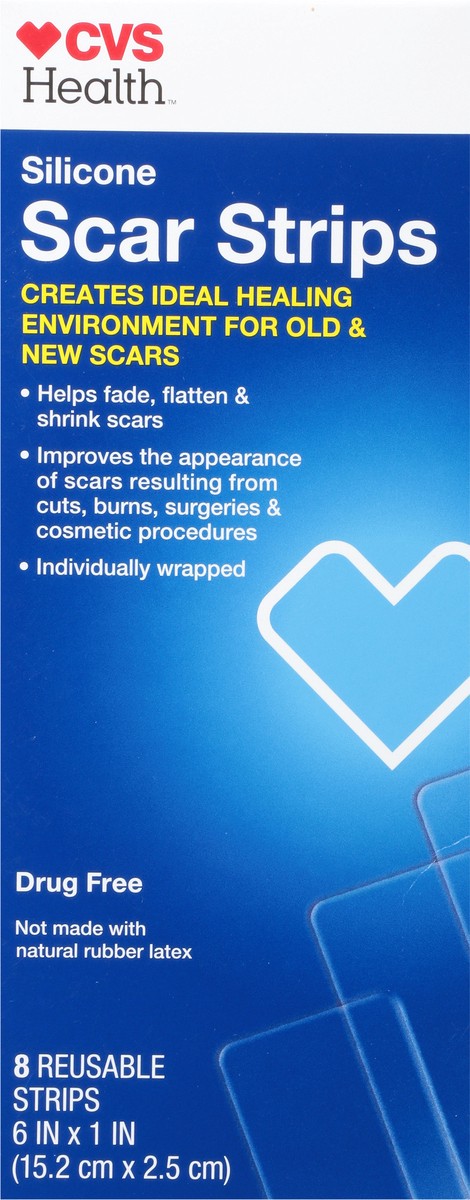 slide 2 of 11, CVS Health Scar Strips, 8 Ct, 1 ct
