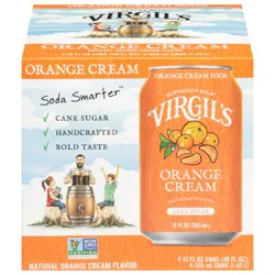 Virgil's Soda Smarter Orange Cream Soda - 4 x 12 fl oz