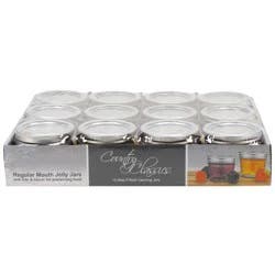 Country Classics Quarter Pint Size Regular Mouth Quilted Canning Jars - 12 Pack