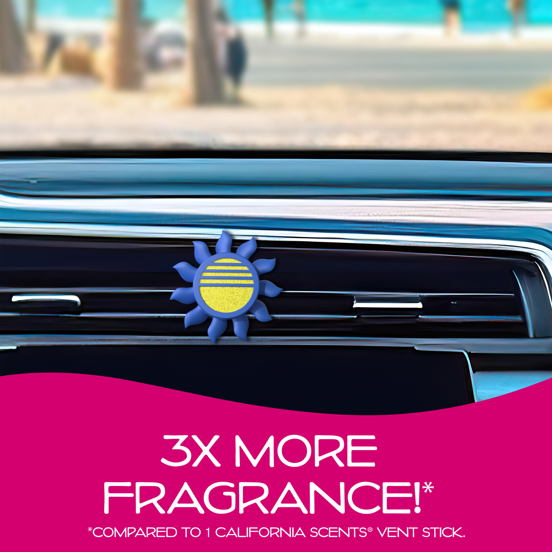 slide 2 of 6, California Scents Novelty Sun Spinner Car Air Freshener Vent Clip, Newport New Car Scent, 1 ct