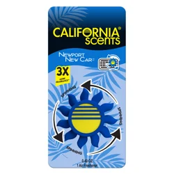 California Scents Newport New Car Scent Sun Spinner Vent Clip Air Freshener