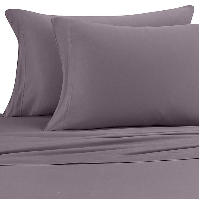 slide 1 of 5, Pure Beech Jersey Knit Modal Full Sheet Set - Charcoal, 1 ct