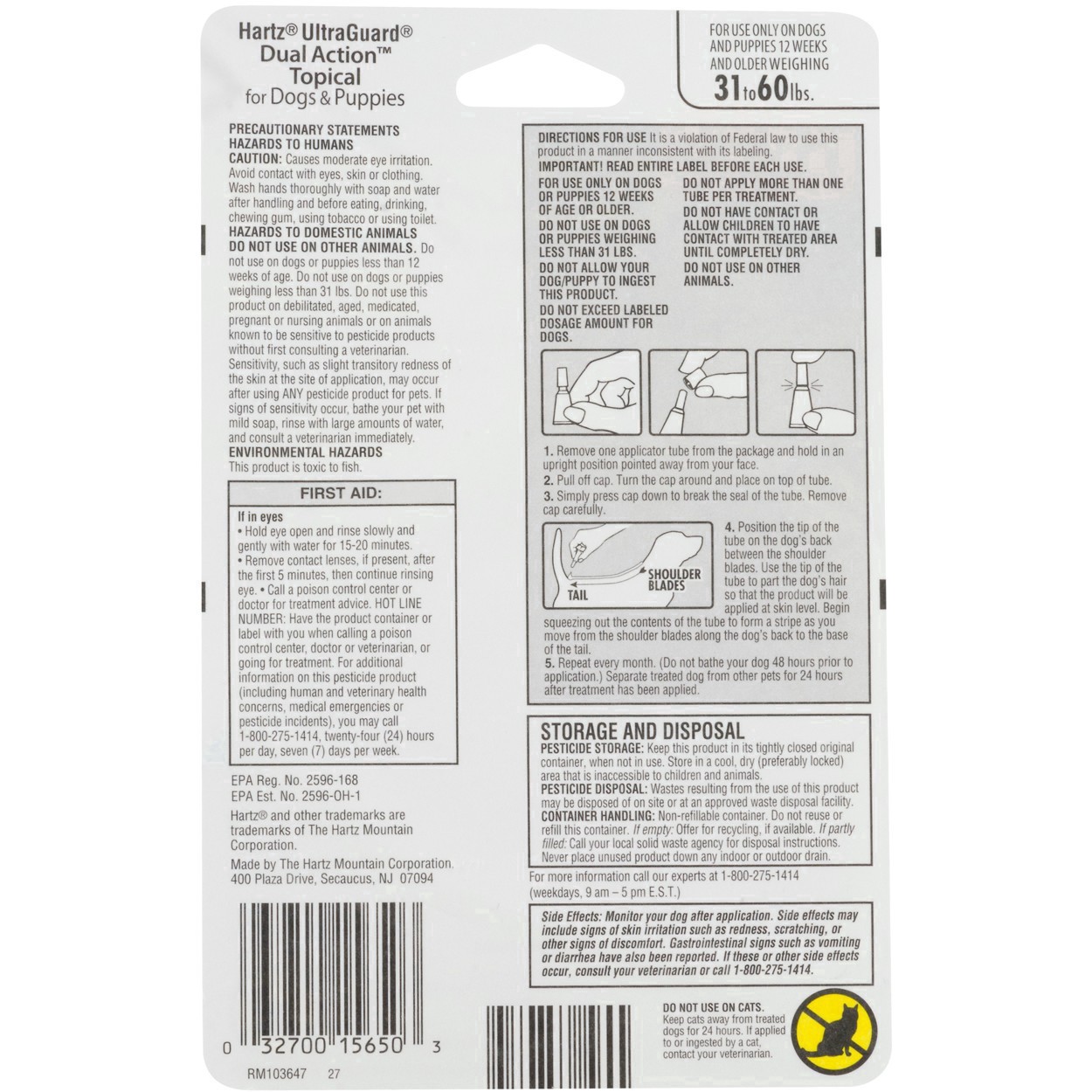 slide 12 of 16, Hartz Dual Action Insect Prevention - L - 3ct, 3 ct