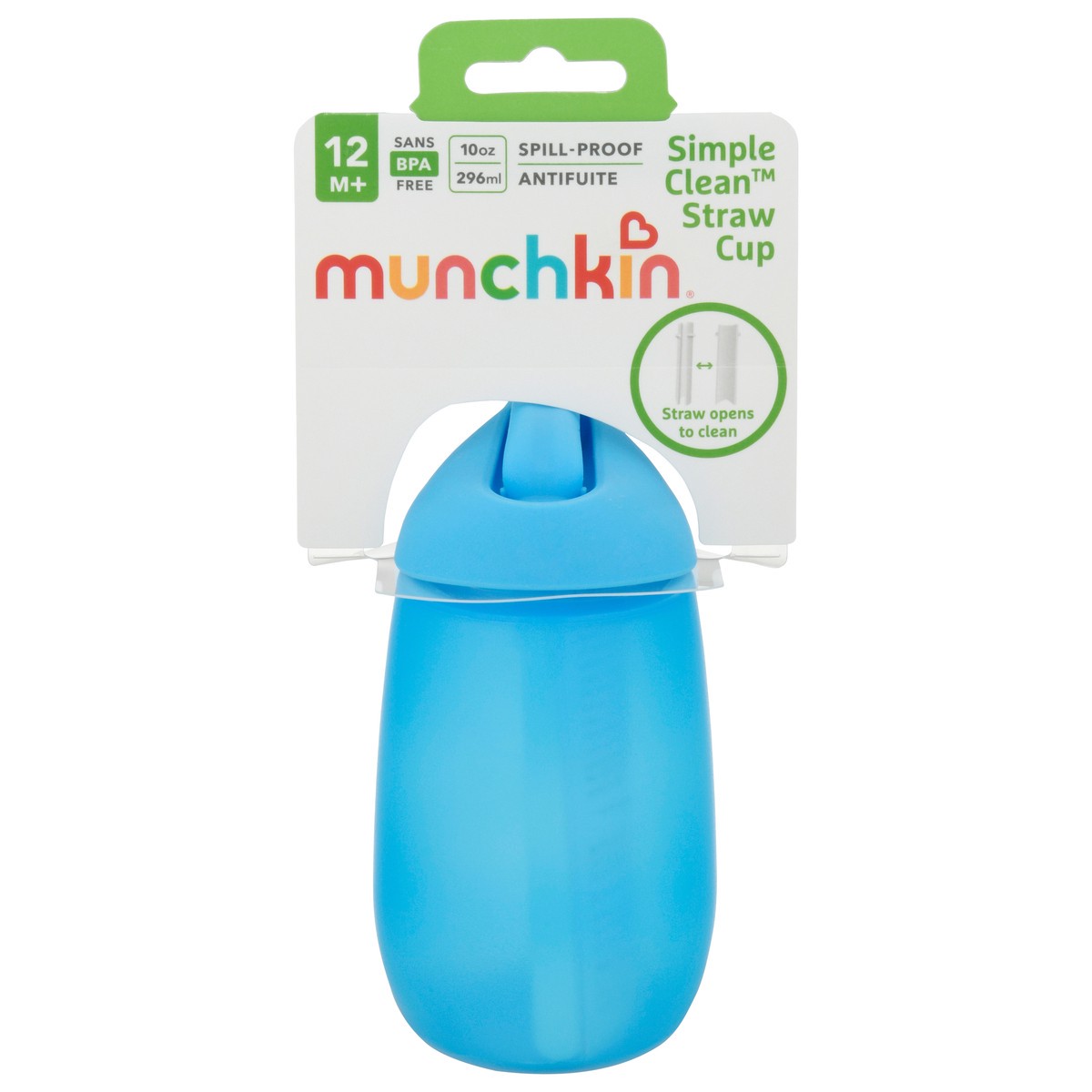 slide 1 of 9, Munchkin Simple Clean 10 Ounce Straw Cup 1 ea, 1 ct