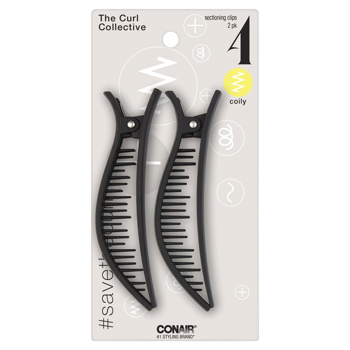 slide 1 of 9, Conair Curl Collective Coily Salon Clip, 2 ct