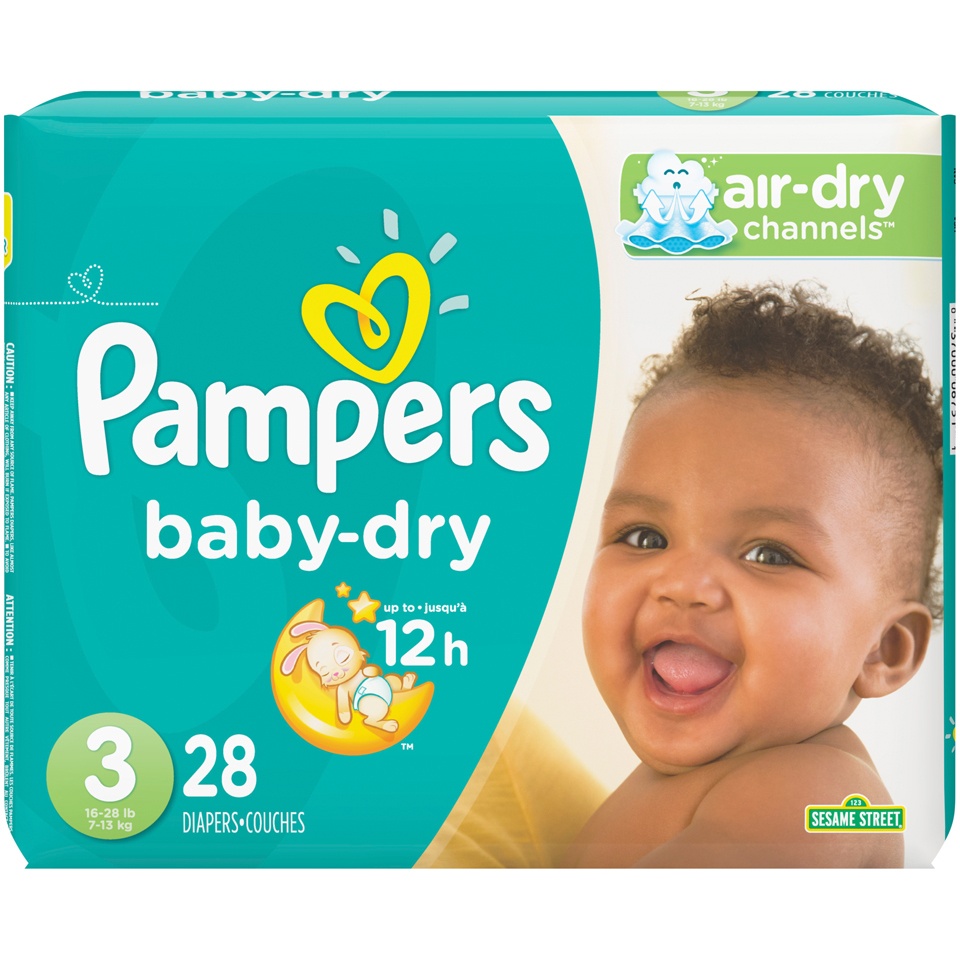 slide 1 of 3, Pampers Baby Dry Diapers Size 3, 28 ct