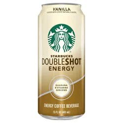 Starbucks Double Shot Energy Coffee Beverage Vanilla Flavored 15 Fl Oz Can