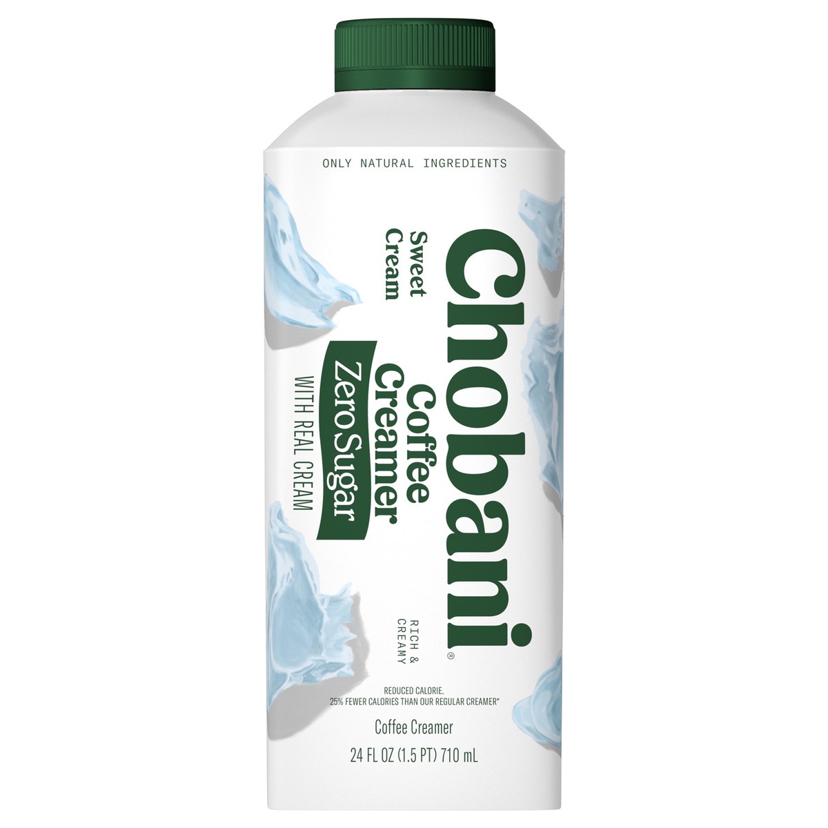 slide 1 of 10, Chobani Zero Sugar Sweet Cream Coffee Creamer, 24 fl oz