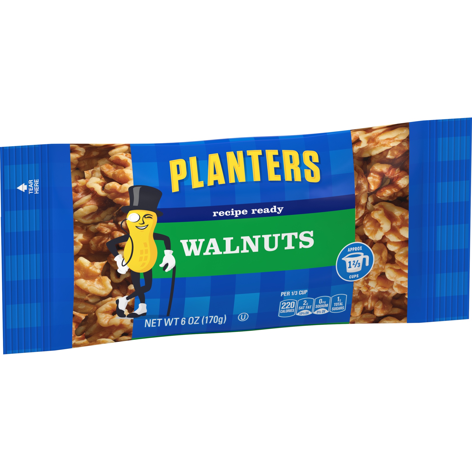 slide 2 of 6, Planters Walnut Halves, 6.0 oz Bag, 6 oz