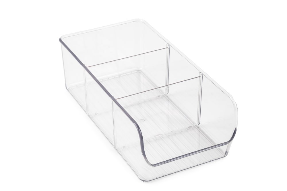 slide 2 of 2, Everyday Living 3 Compartment Storage Bin - Clear, 1 ct