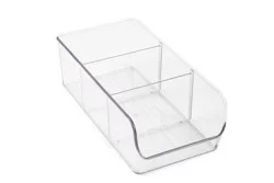 Everyday Living 3 Compartment Storage Bin - Clear