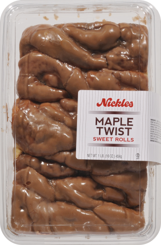 slide 1 of 1, Nickles Bakery Nickles Maple Twist Rolls, 12 oz