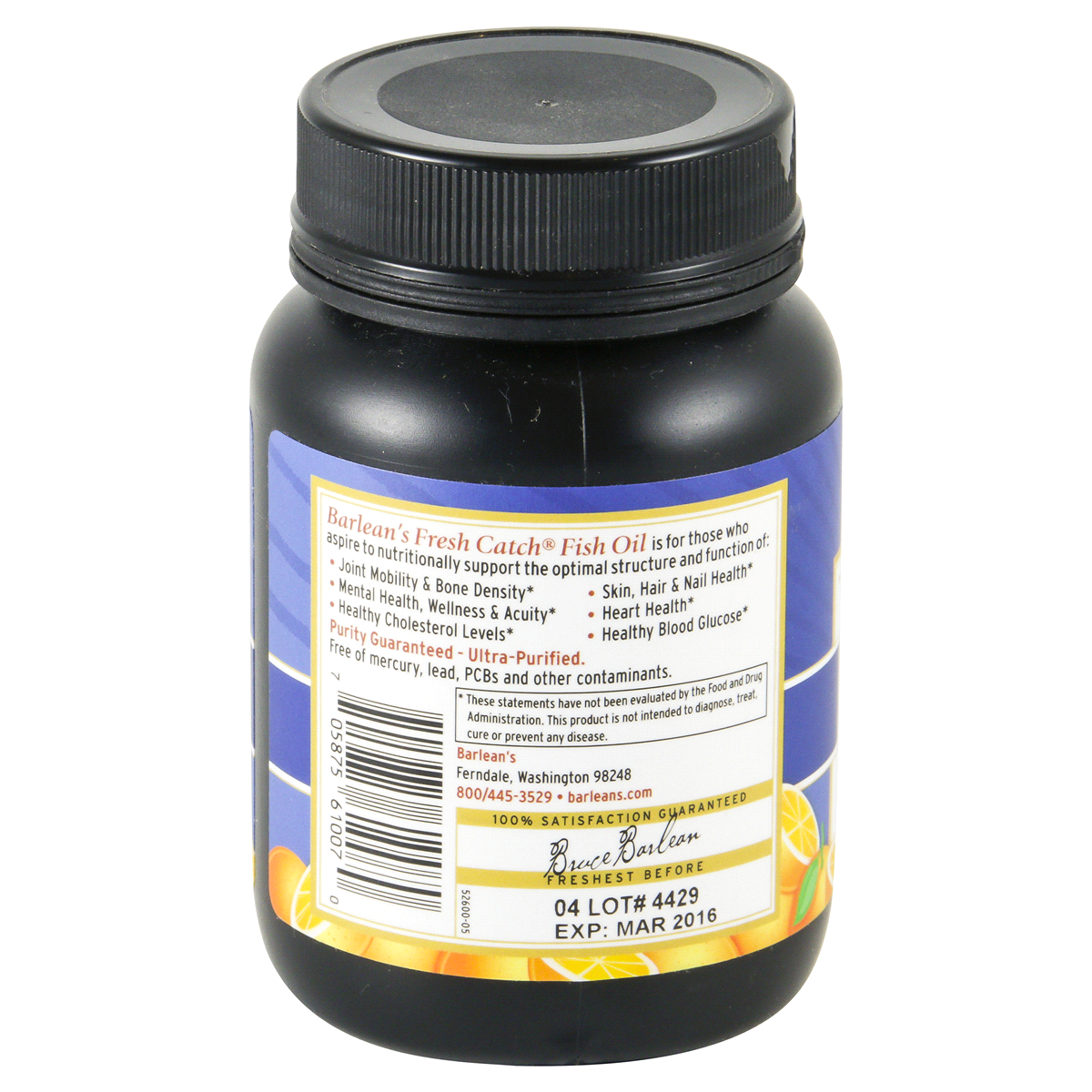 slide 2 of 4, Barlean's Orange Flavored Fish Oil, 100 ct