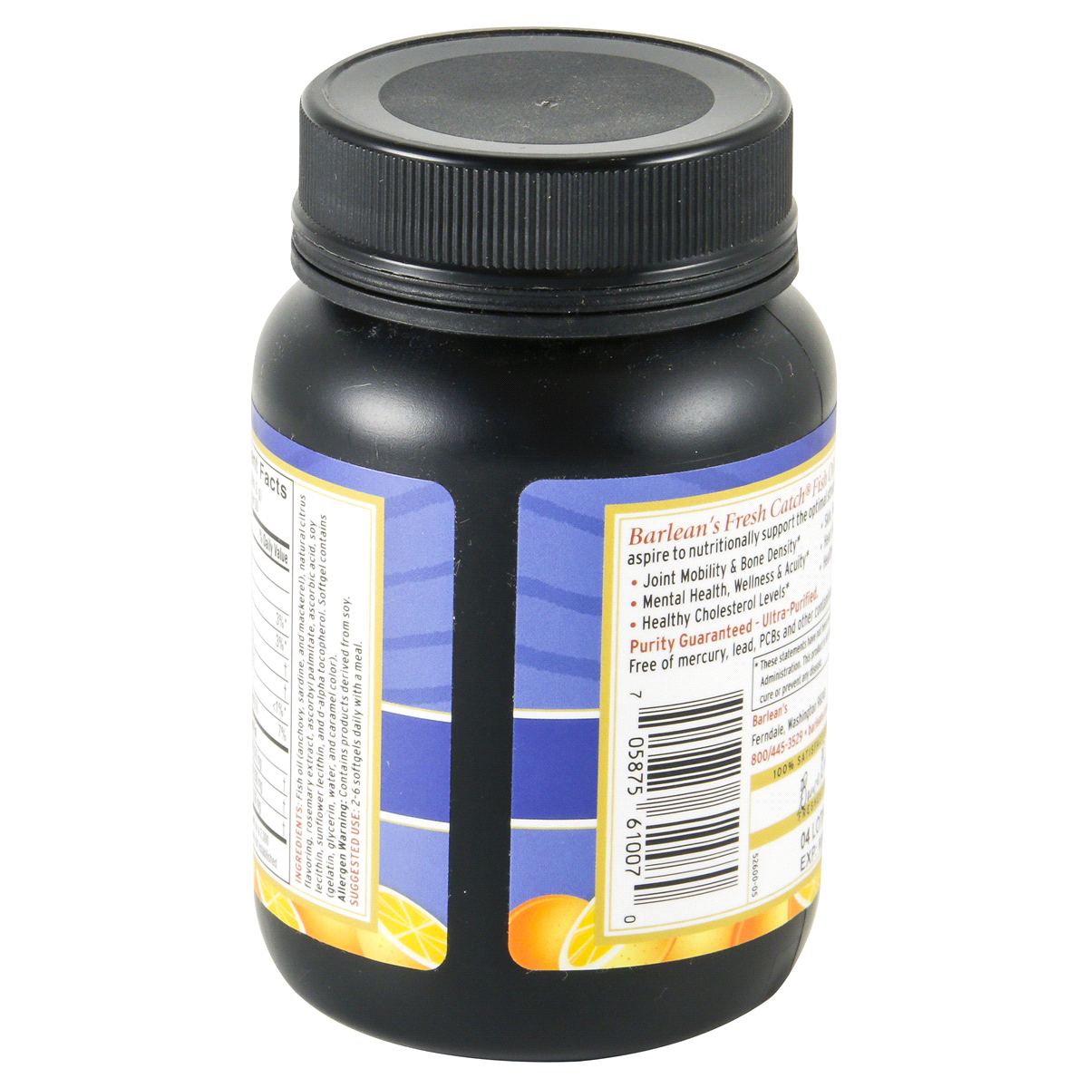 slide 4 of 4, Barlean's Orange Flavored Fish Oil, 100 ct