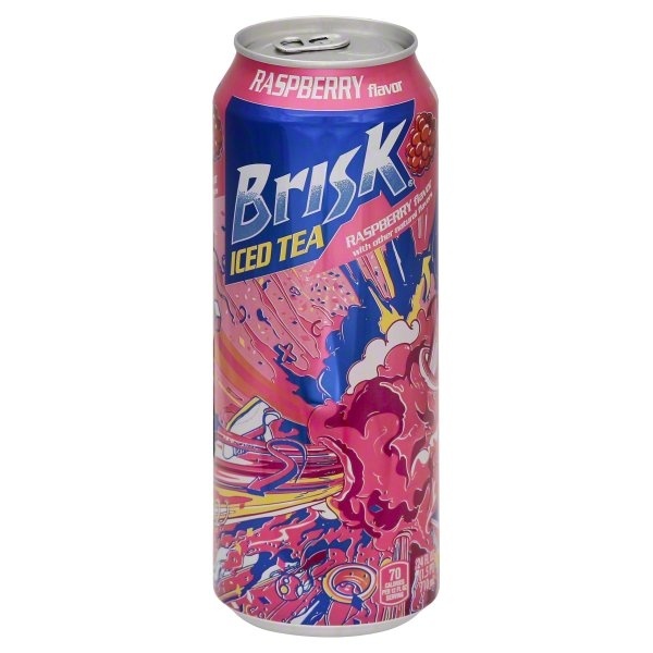 slide 1 of 4, Brisk Raspberry Tea, 24 fl oz