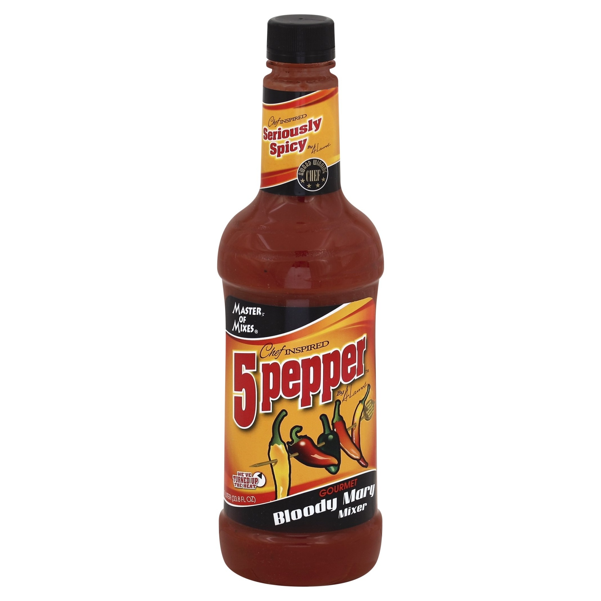 slide 1 of 2, Master of Mixes Bloody Mary Mixer 5 Pepper Seriously Spicy - 33.8 fl oz, 33.8 fl oz