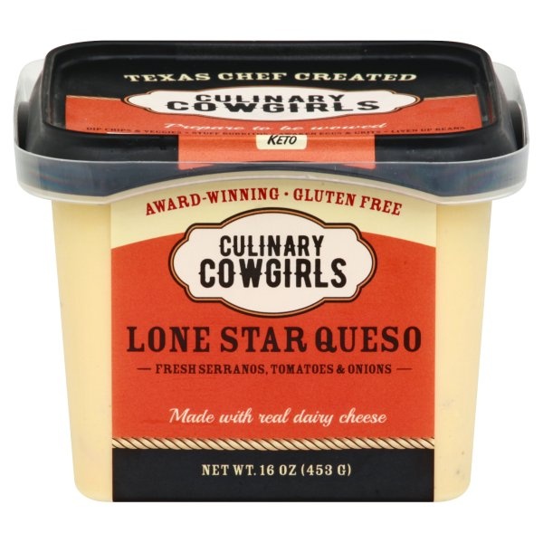slide 1 of 1, Culinary Cowgirls Lone Star Queso Dip, 16 oz