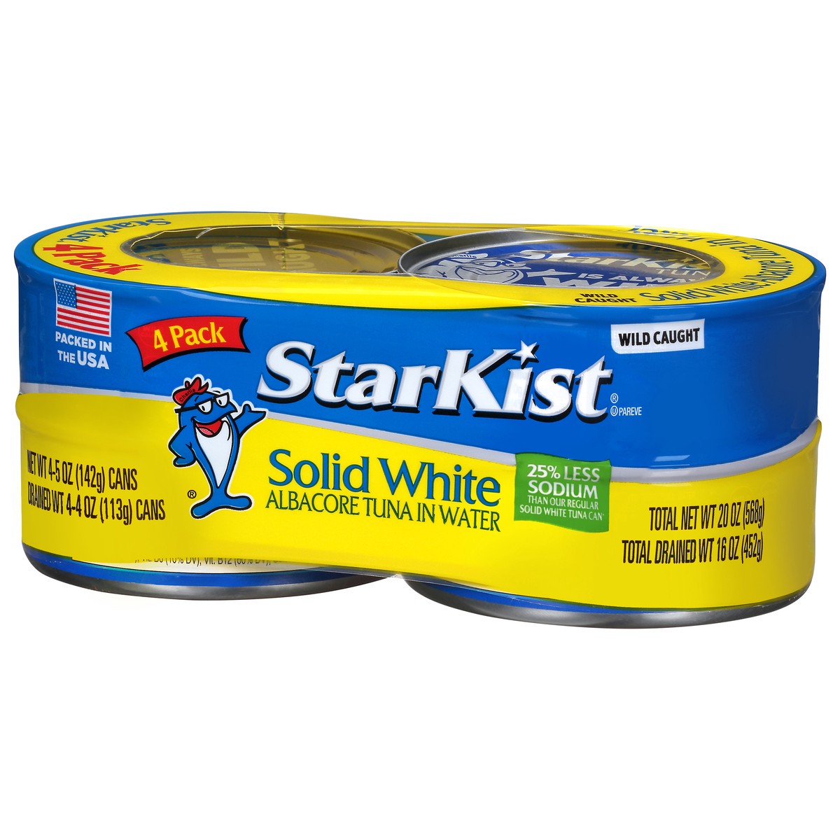 slide 5 of 15, StarKist Tuna in Water, Albacore, Solid White, 4 Pack, 4 ct; 5 oz