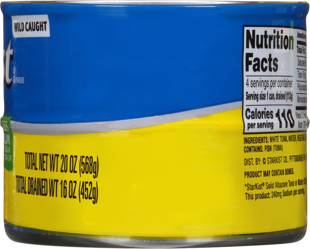 slide 14 of 15, StarKist Tuna in Water, Albacore, Solid White, 4 Pack, 4 ct; 5 oz