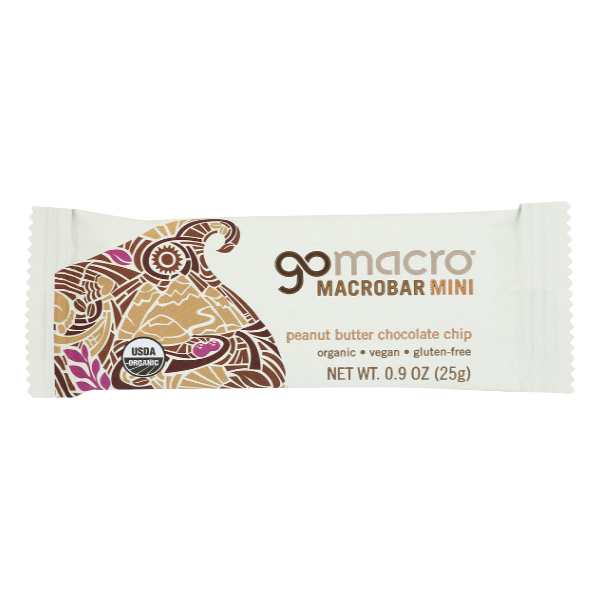 slide 1 of 1, Gomacro Chocolate Chip Peanut Butter Mini Bar, 0.9 oz