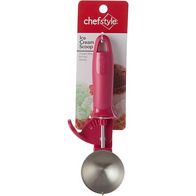 slide 1 of 1, chefstyle Purple Trigger Release Ice Cream Scoop, 1 ct