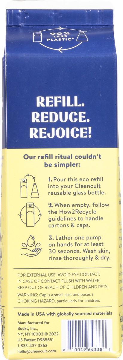 slide 4 of 12, Cleancult Eco Liquid Lemon Verbena Hand Soap Refill 32 fl oz, 32 fl oz