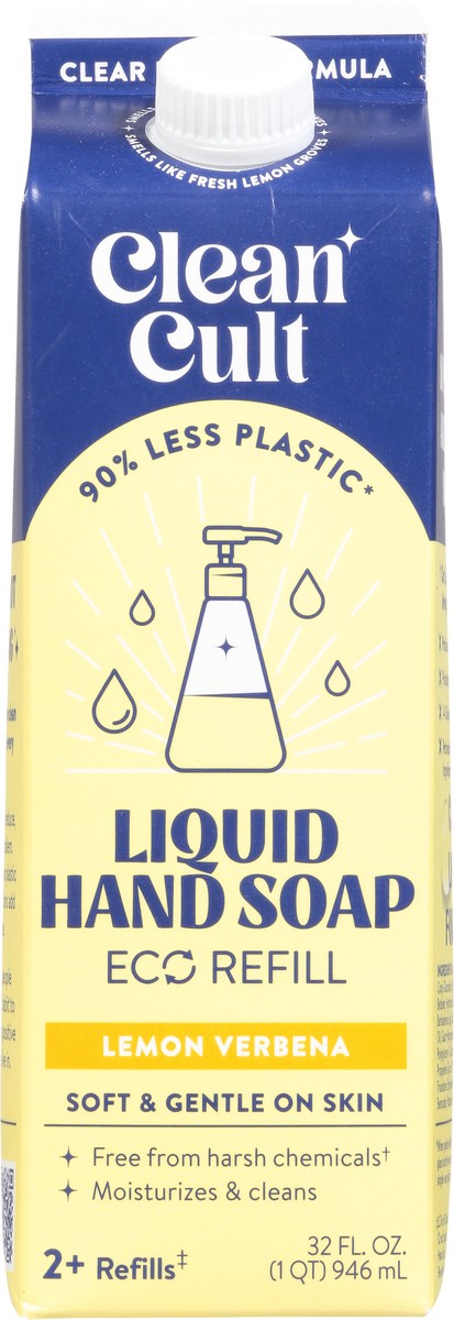 slide 12 of 12, Cleancult Eco Liquid Lemon Verbena Hand Soap Refill 32 fl oz, 32 fl oz