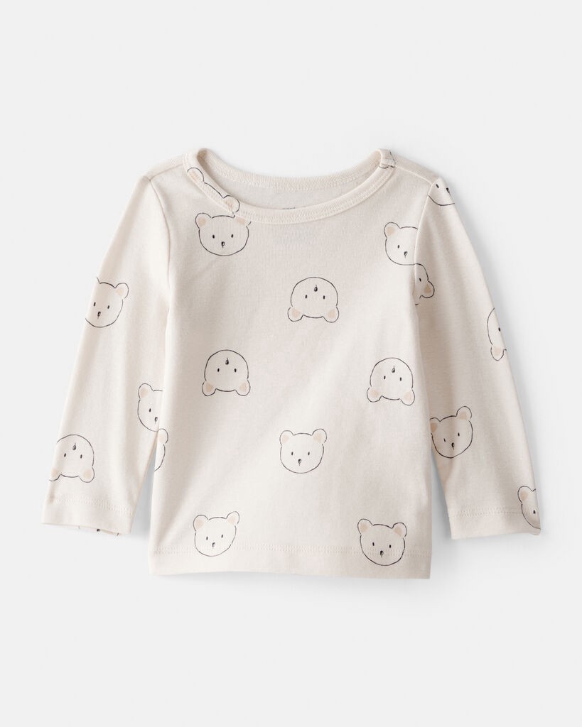 slide 5 of 6, Carter's Carters Baby Boy 2-Piece Bear Sherpa Long-Sleeve Overall Set - Brown Beige NB, 2 pc