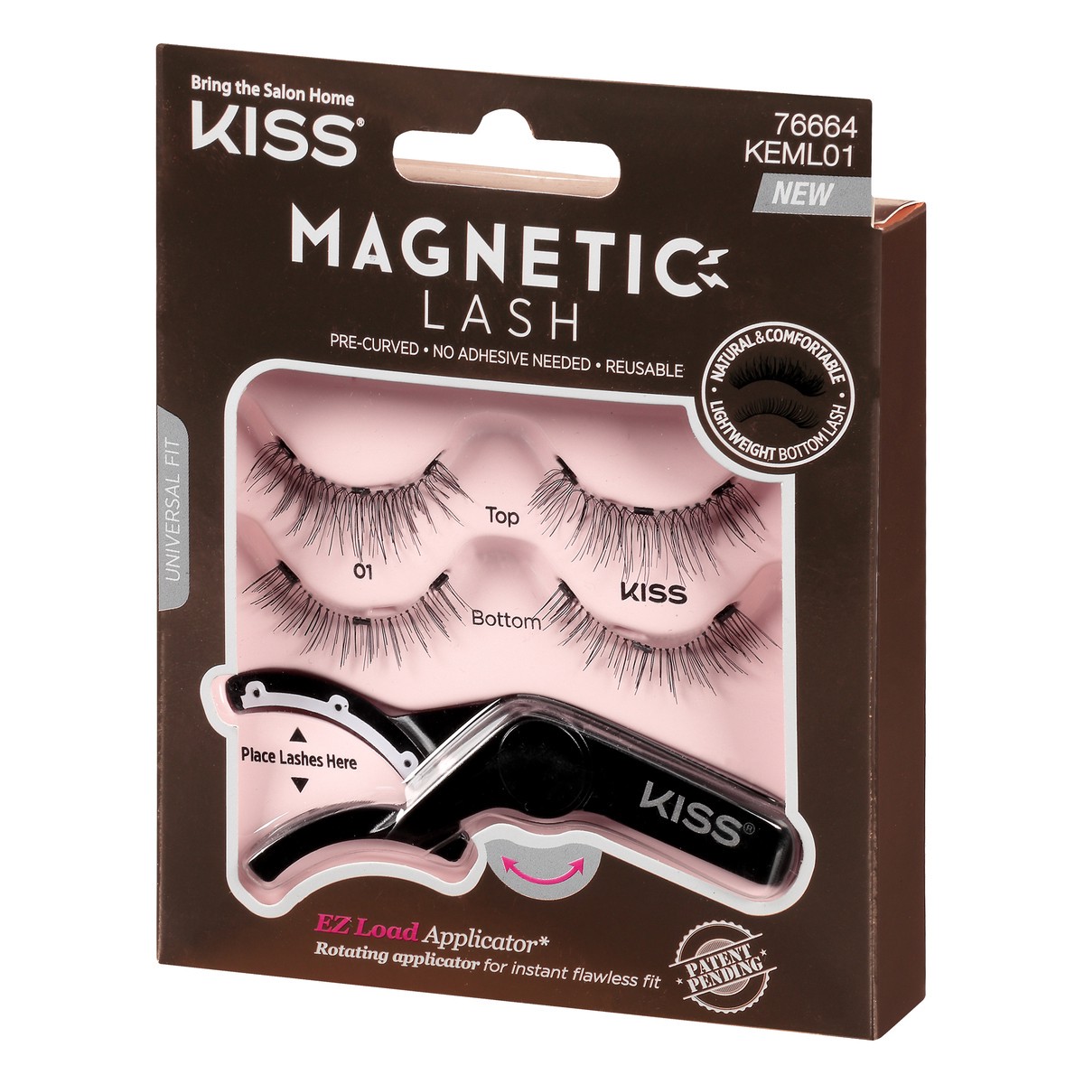 slide 6 of 9, KISS Magnetic Strip False Eyelashes 01, 5 ct