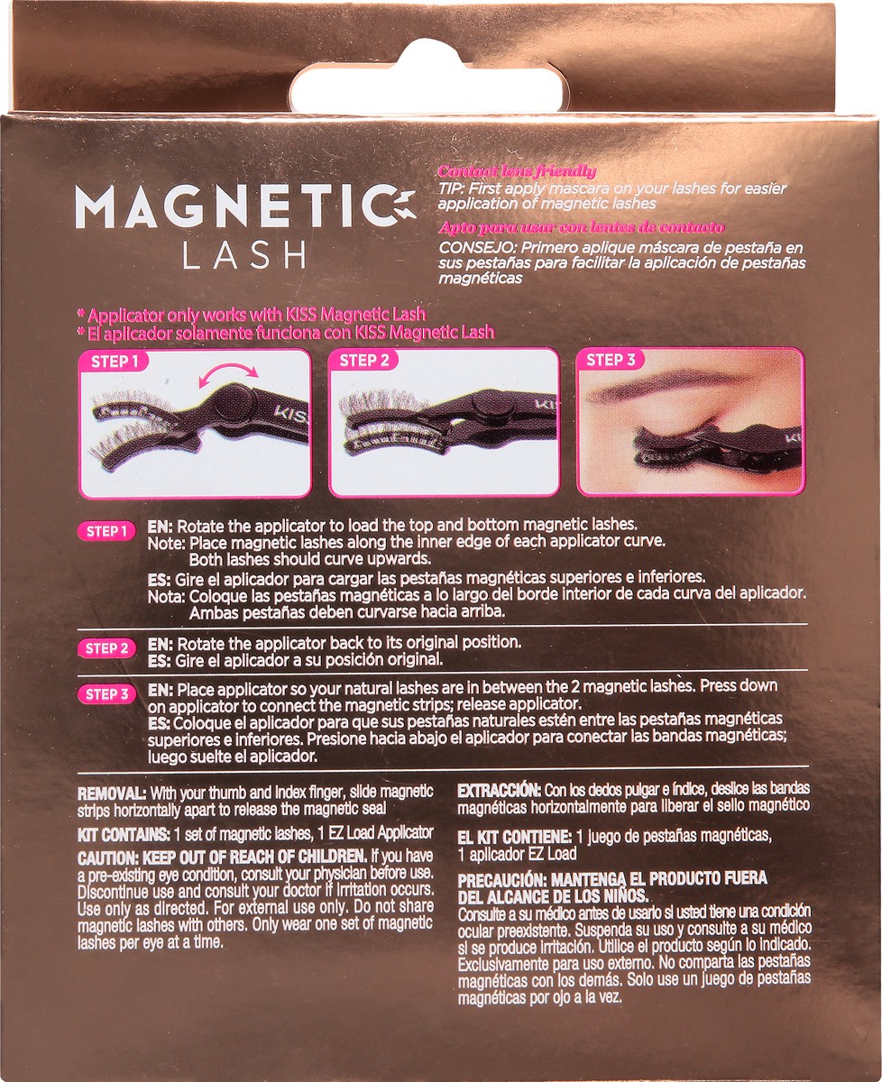 slide 9 of 9, KISS Magnetic Strip False Eyelashes 01, 5 ct