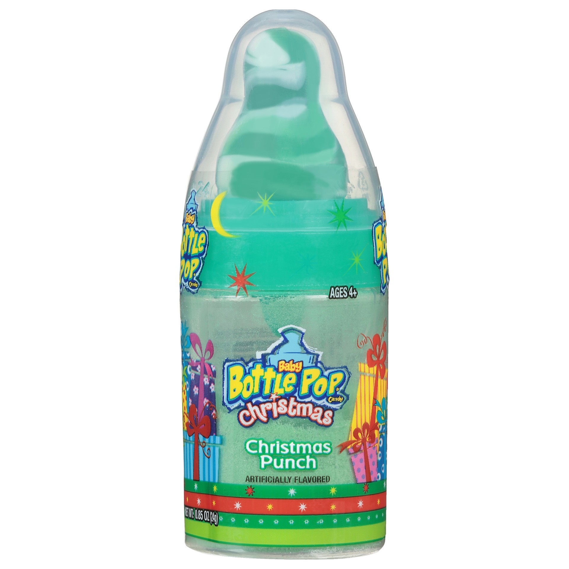 slide 1 of 2, Baby Bottle Pop Christmas Lollipop Candy with Dipping Powder, Assorted Flavors, 0.85 oz