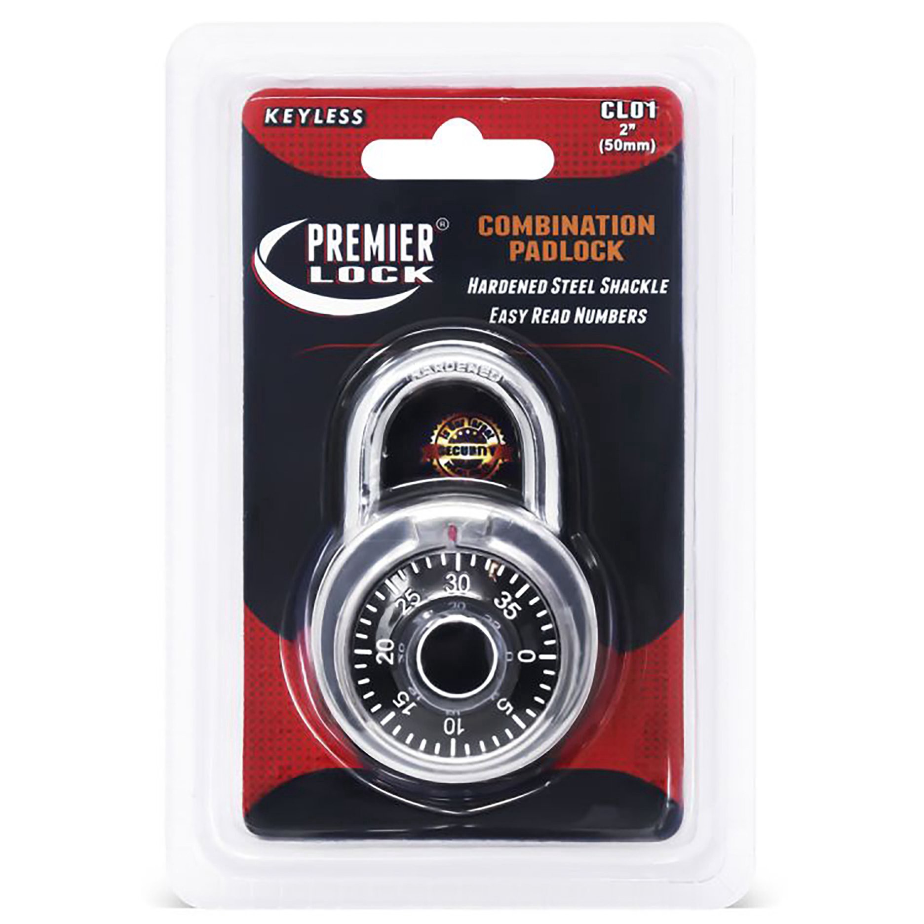 slide 1 of 1, Premier Lock CL01 Combination Padlock, 2 in