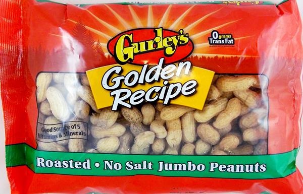 slide 1 of 1, Gurley's Golden Recipe Roasted No Salt Jumbo Peanuts, 24 oz