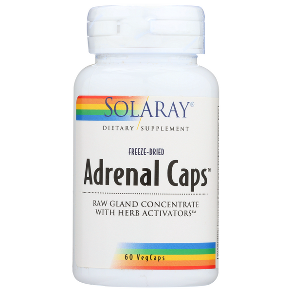 slide 1 of 1, Solaray Adrenal Caps, 60 ct