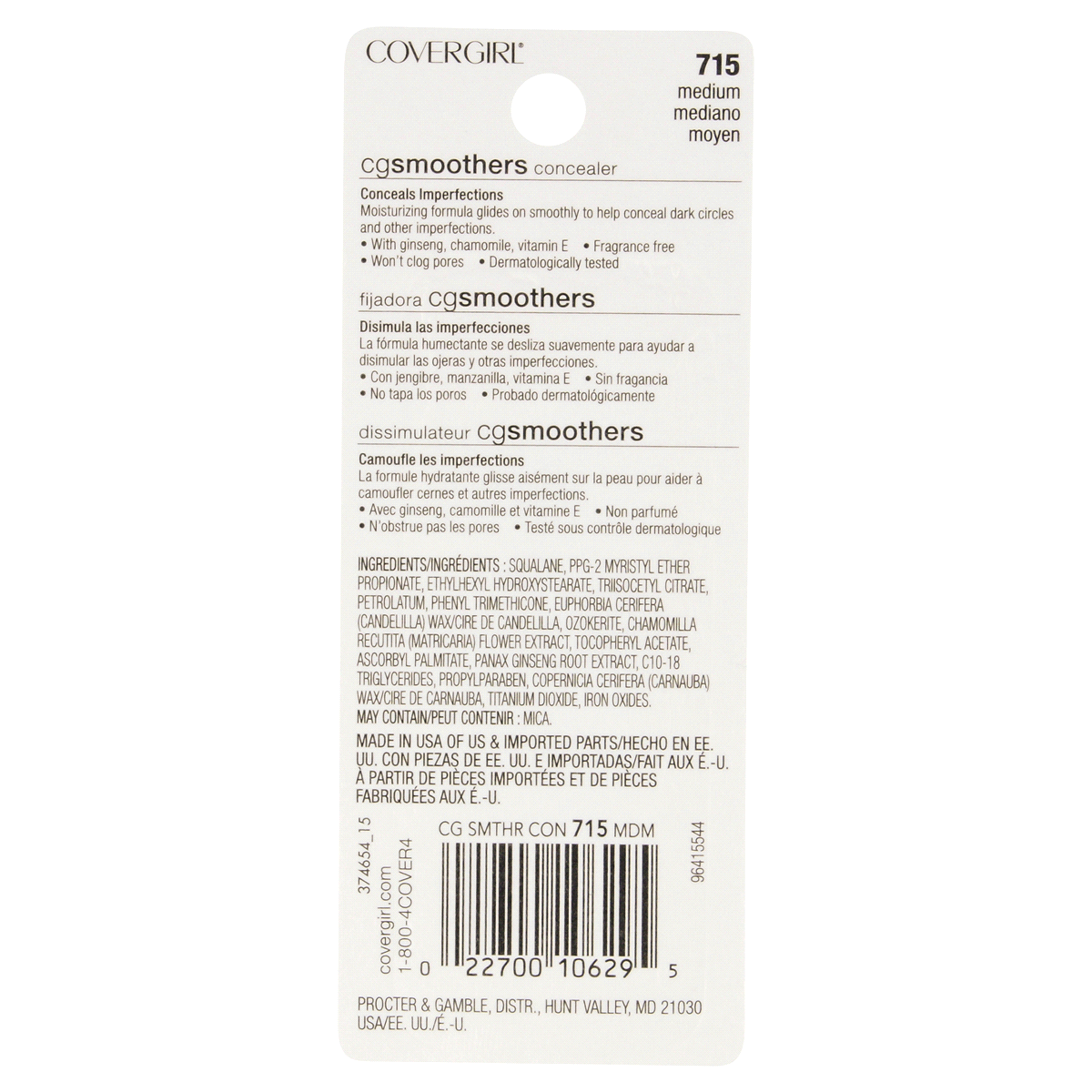 slide 3 of 4, Covergirl Smoothers Moisturizing Concealer, Medium, 0.14 oz