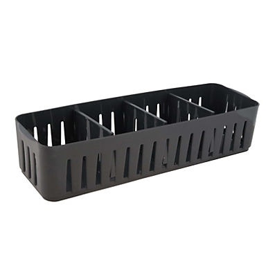 slide 1 of 1, Simply Dark Gray Stackable Bin with Dividers, 1 ct